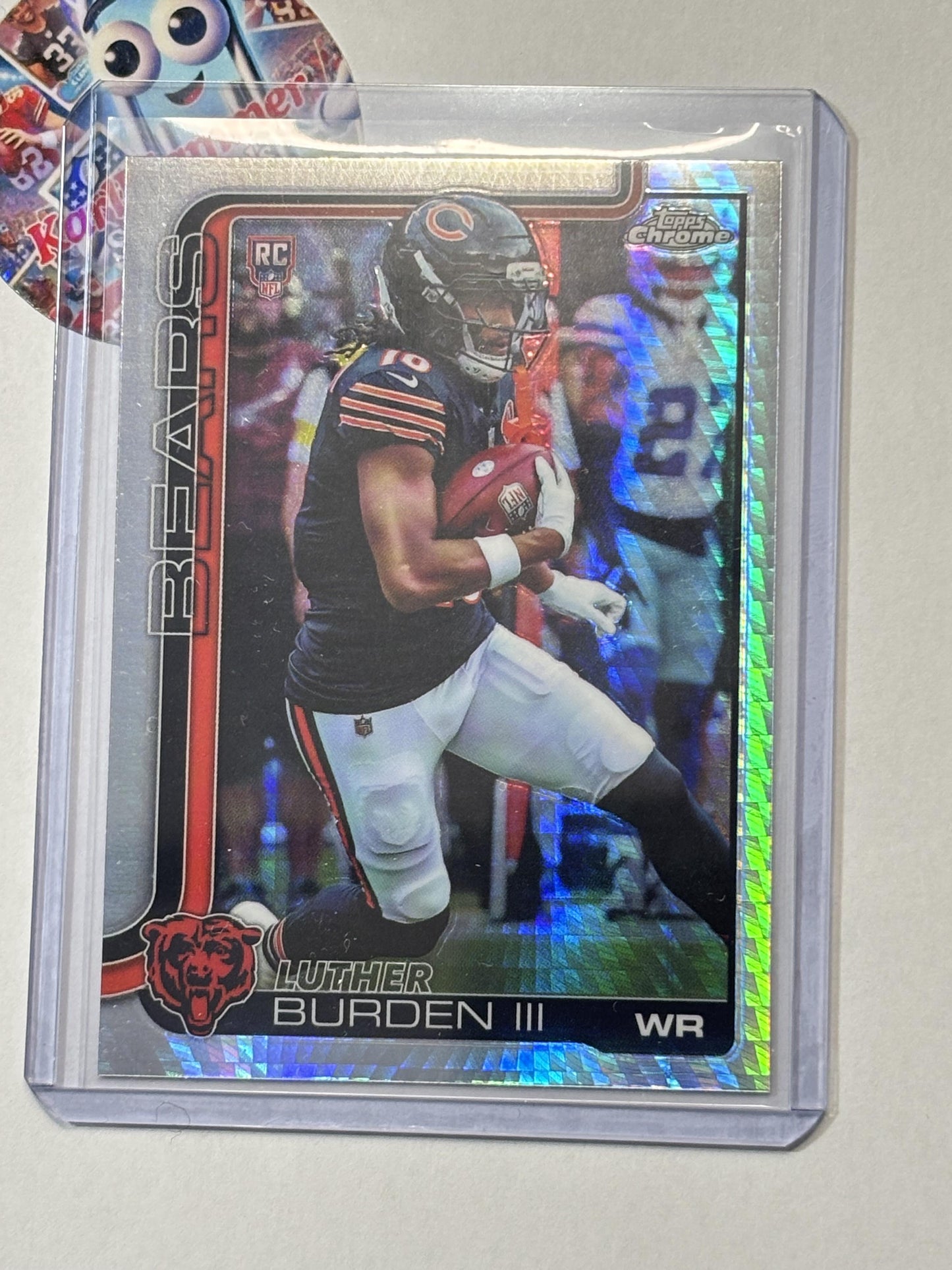 2025 Topps Chrome #334 Luther Burden III Pulsar Refractor Chicago Bears RC