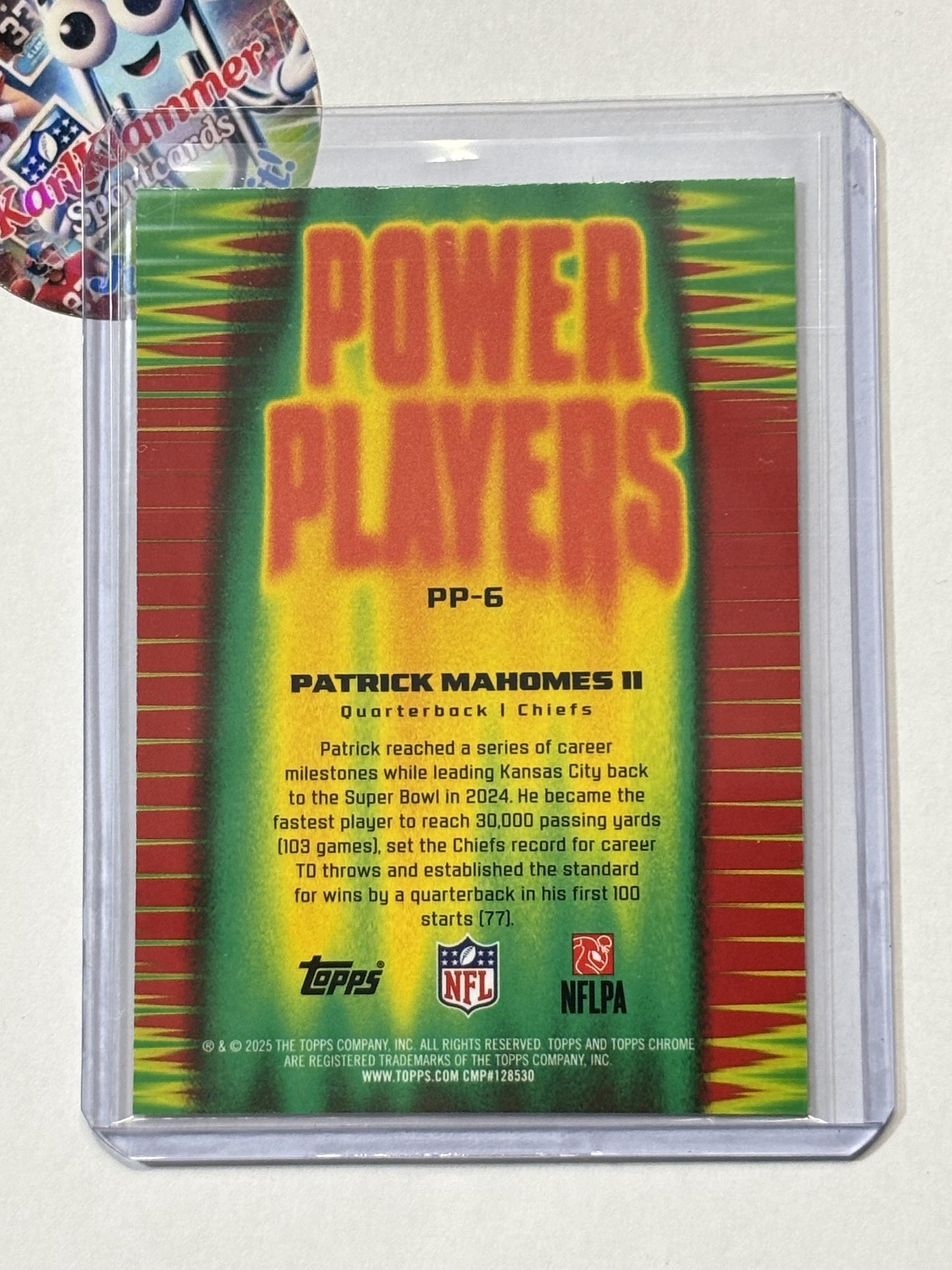 2025 Topps Chrome #PP-6 Patrick Mahomes II Power Players X-Fractor Kansas City Chiefs