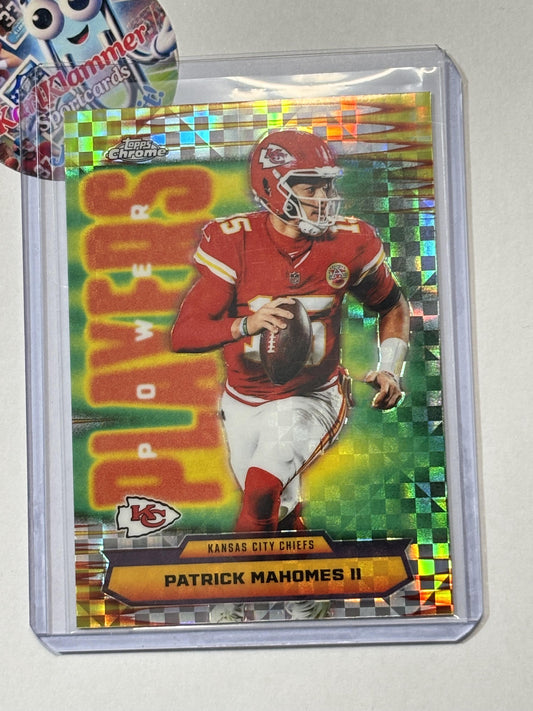2025 Topps Chrome #PP-6 Patrick Mahomes II Power Players X-Fractor Kansas City Chiefs