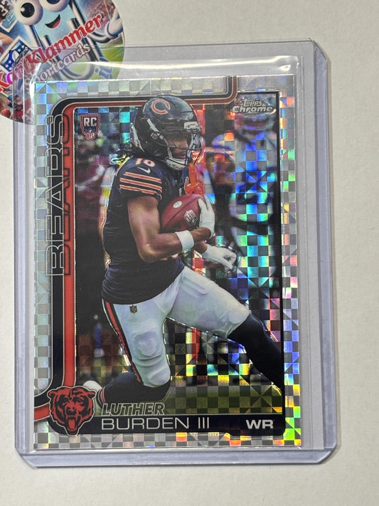 2025 Topps Chrome #334 Luther Burden III X-Fractor Chicago Bears RC