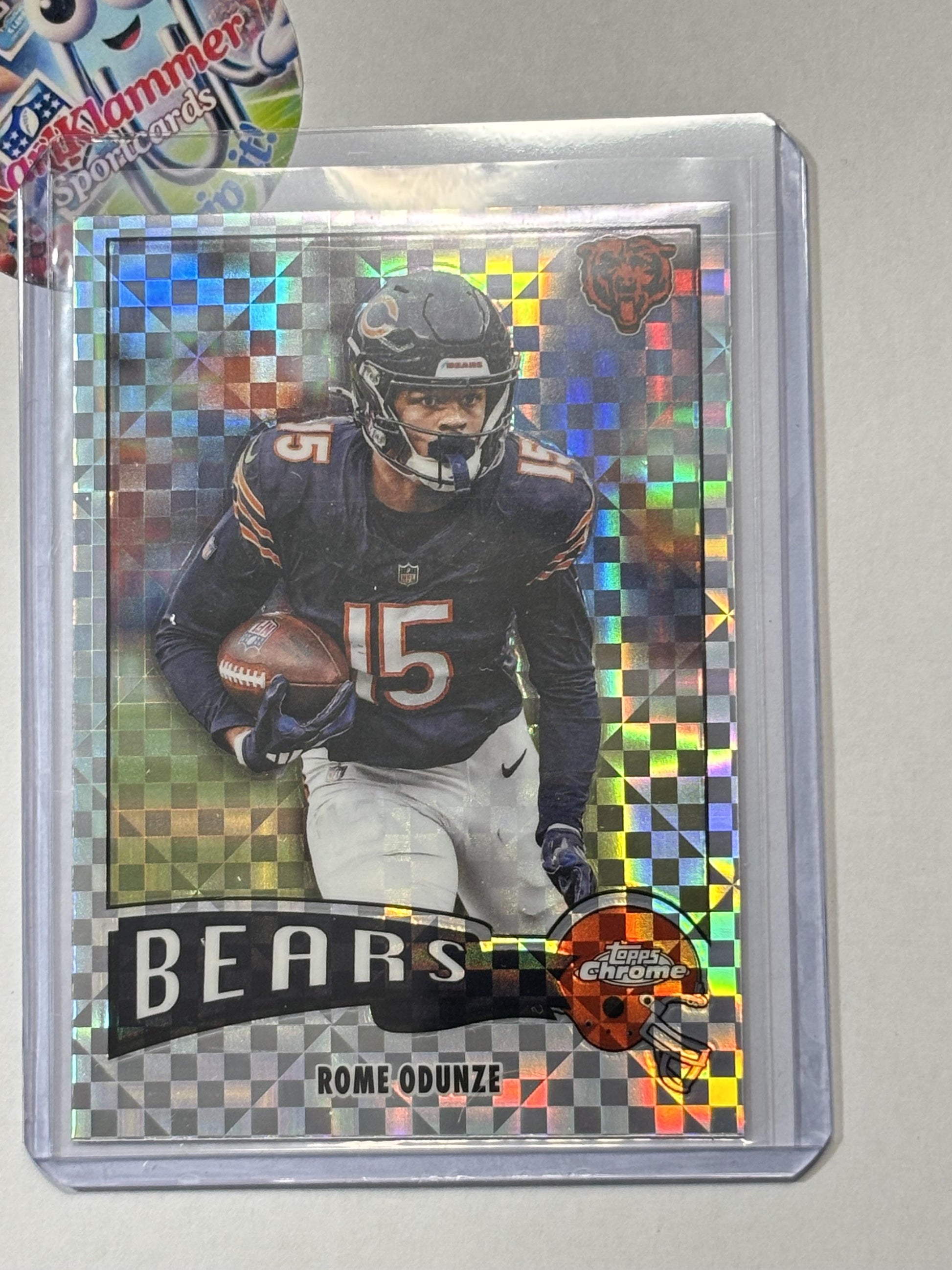 2025 Topps Chrome #1975-6 Rome Odunze 1975 Topps X-Fractor Chicago Bears