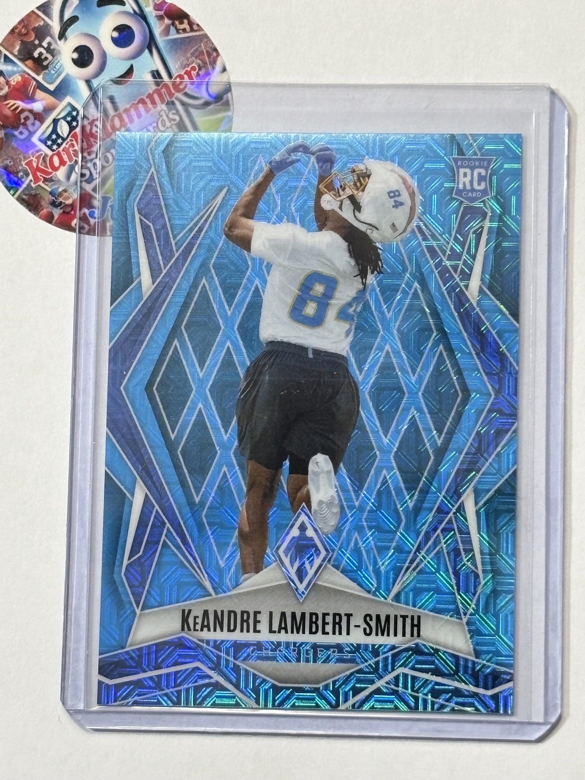 2025 Panini Phoenix #229 KeAndre Lambert-Smith Light Blue Mojo Prizm #/85 Los Angeles Chargers SN,RC