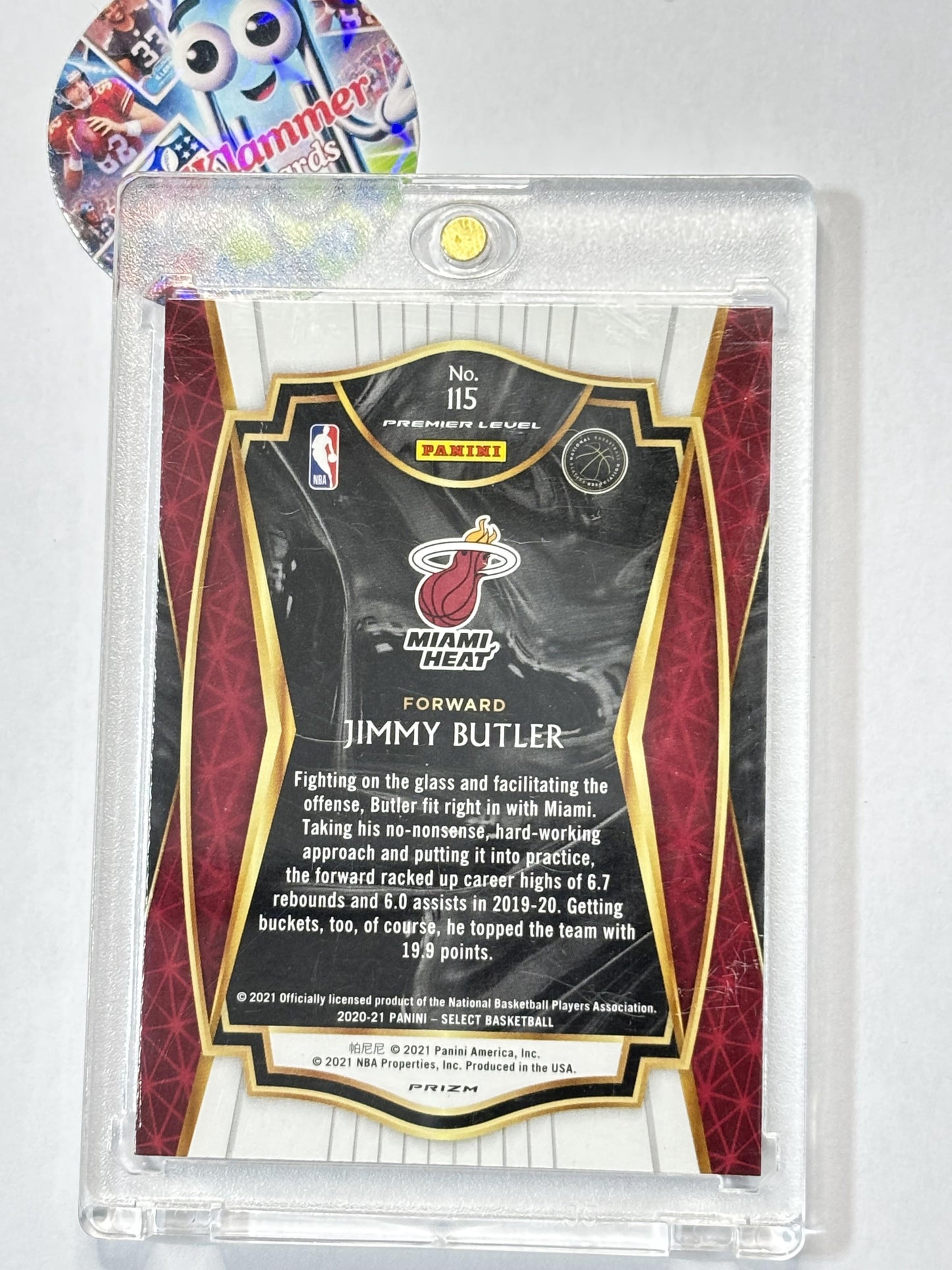 2020-21 Panini Select #115 Jimmy Butler Tiger Prizms Miami Heat