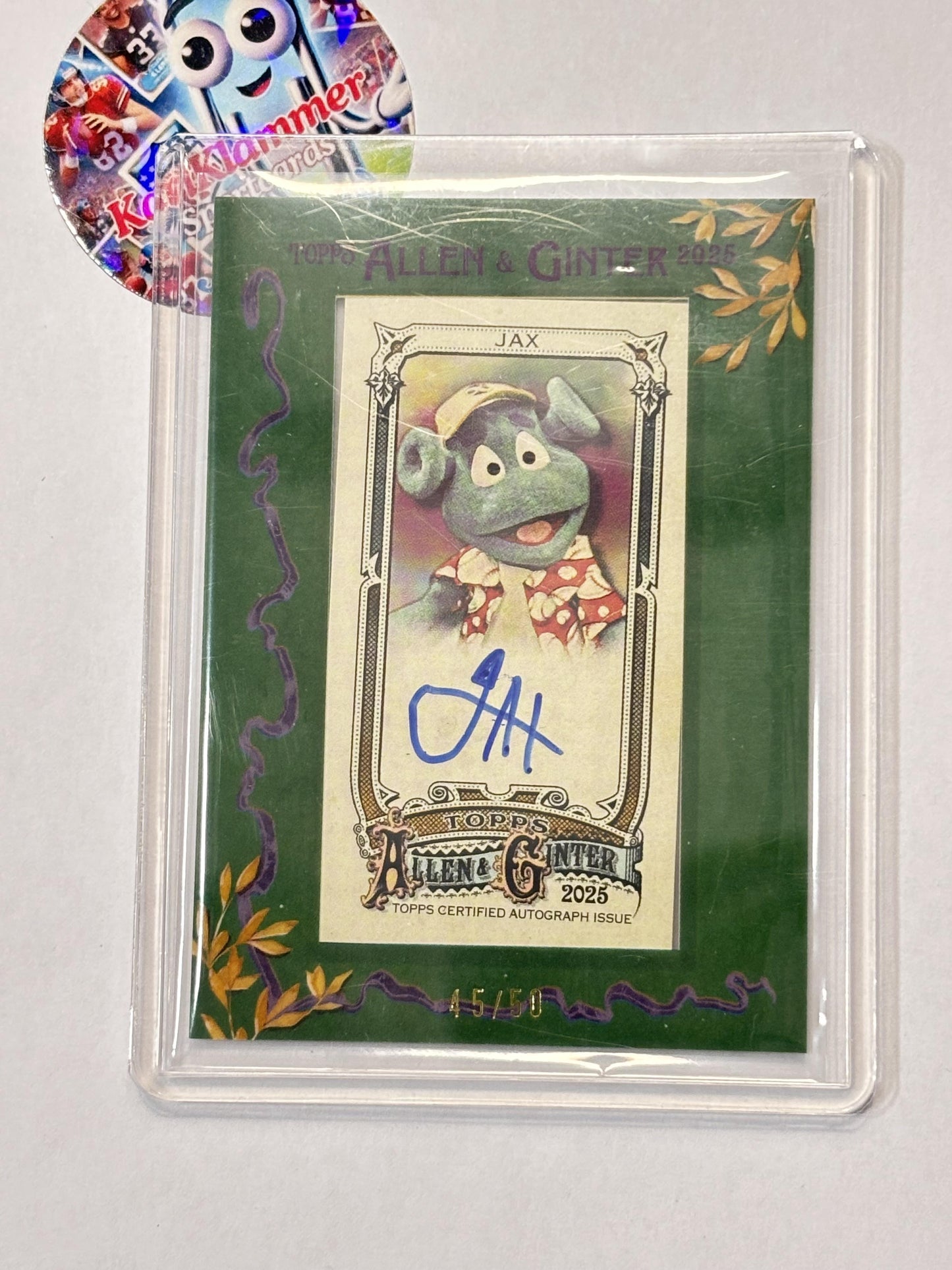 2025 Topps Allen & Ginter #MA-JAX Jax Framed Mini Non-Baseball Autographs Green Framed #/50 SN,AU