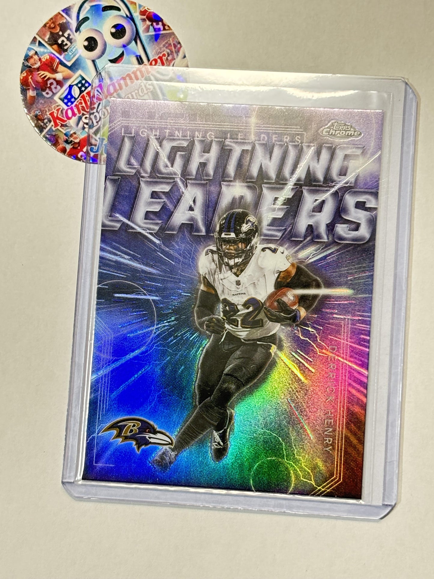 2025 Topps Chrome #LL-10 Derrick Henry Lightning Leaders Baltimore Ravens