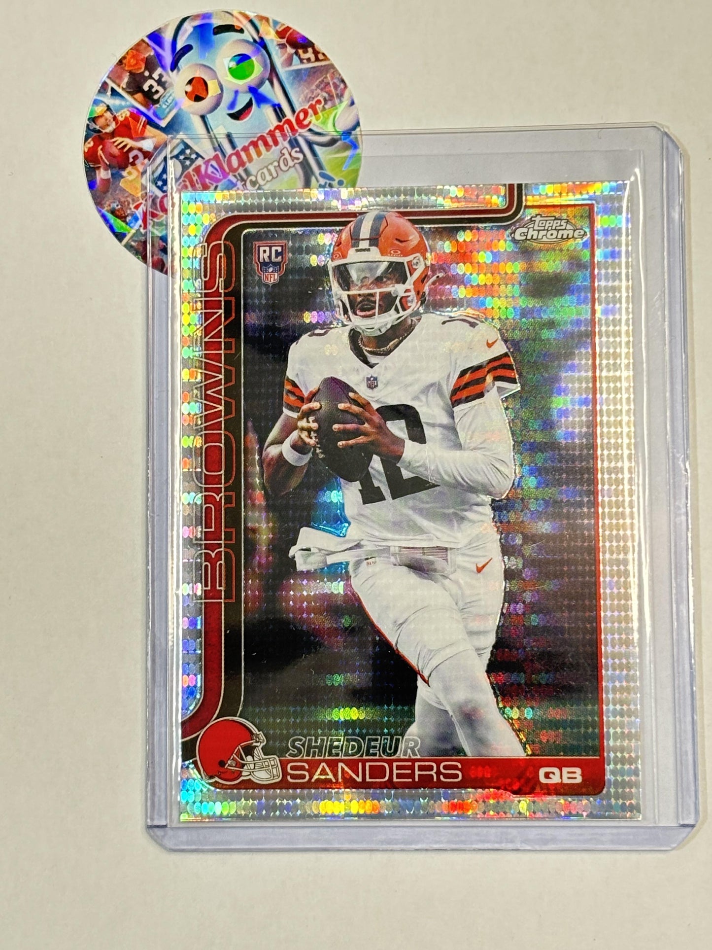 2025 Topps Chrome #315 Shedeur Sanders Pulsar Refractor Cleveland Browns RC