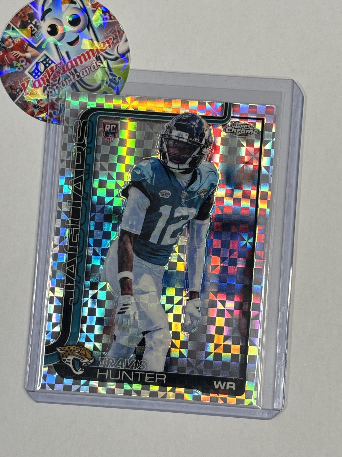 2025 Topps Chrome #332 Travis Hunter X-Fractor Jacksonville Jaguars RC