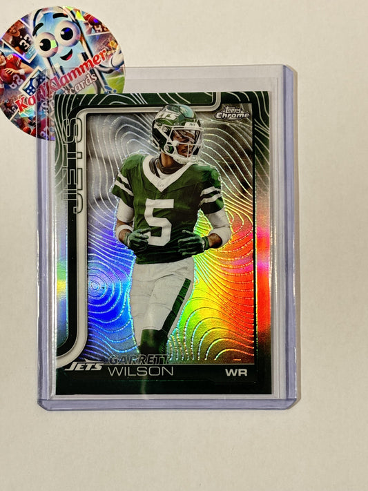 2025 Topps Chrome #235 Garrett Wilson Etch Refractor New York Jets