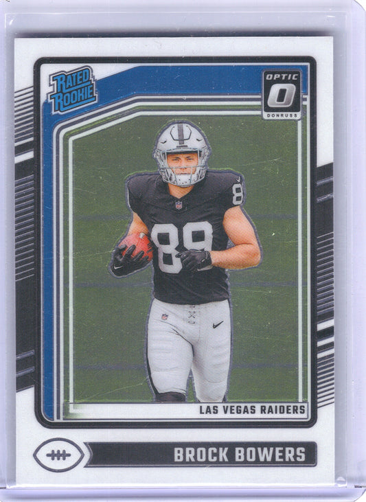 Brock Bowers Las Vegas Raiders 2024 Donruss Optic #215 RC