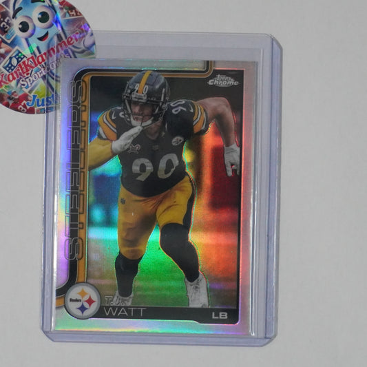 2025 Topps Chrome #258 T.J. Watt Refractor Pittsburgh Steelers