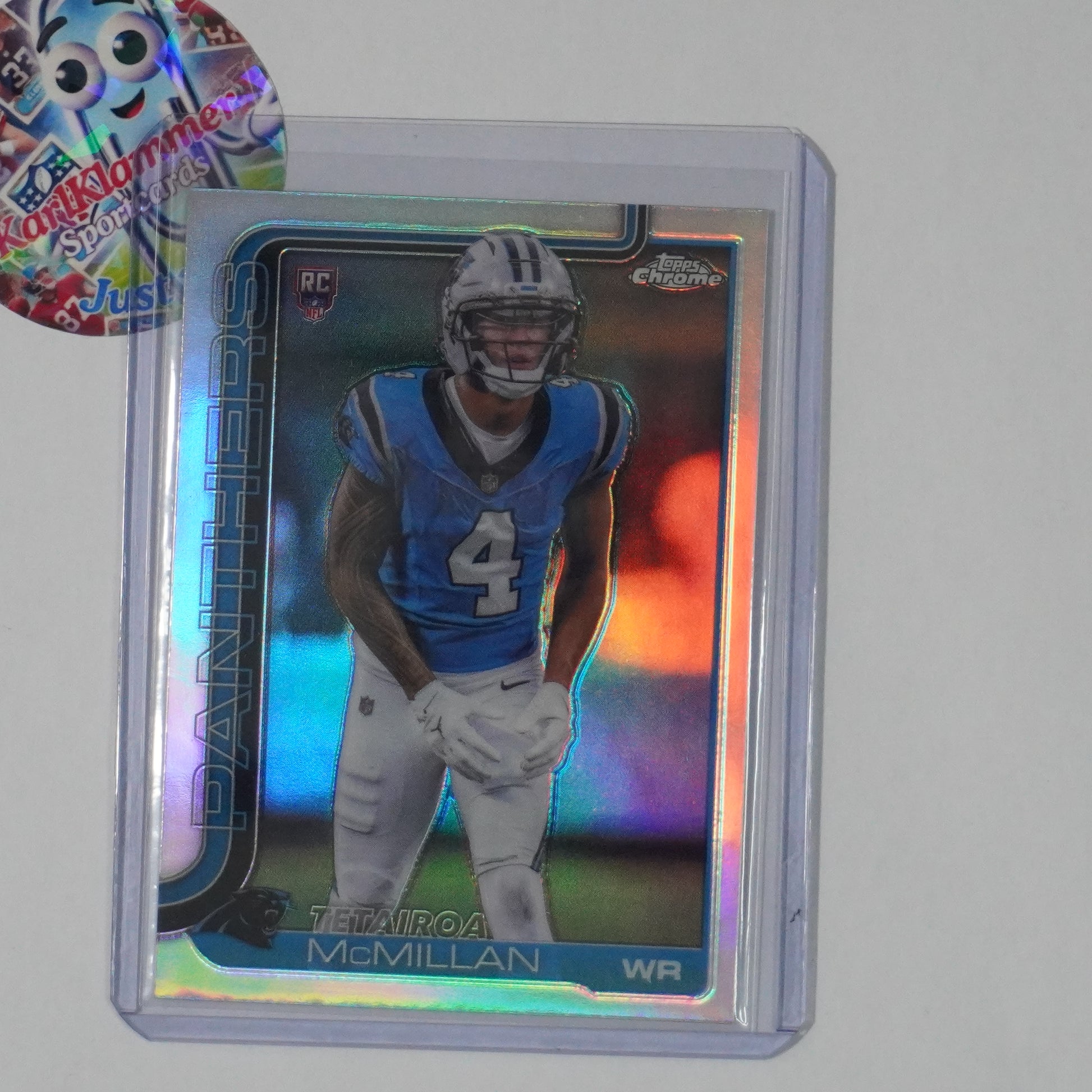 2025 Topps Chrome #326 Tetairoa McMillan Refractor Carolina Panthers RC