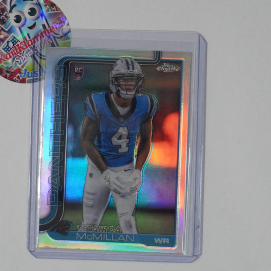 2025 Topps Chrome #326 Tetairoa McMillan Refractor Carolina Panthers RC
