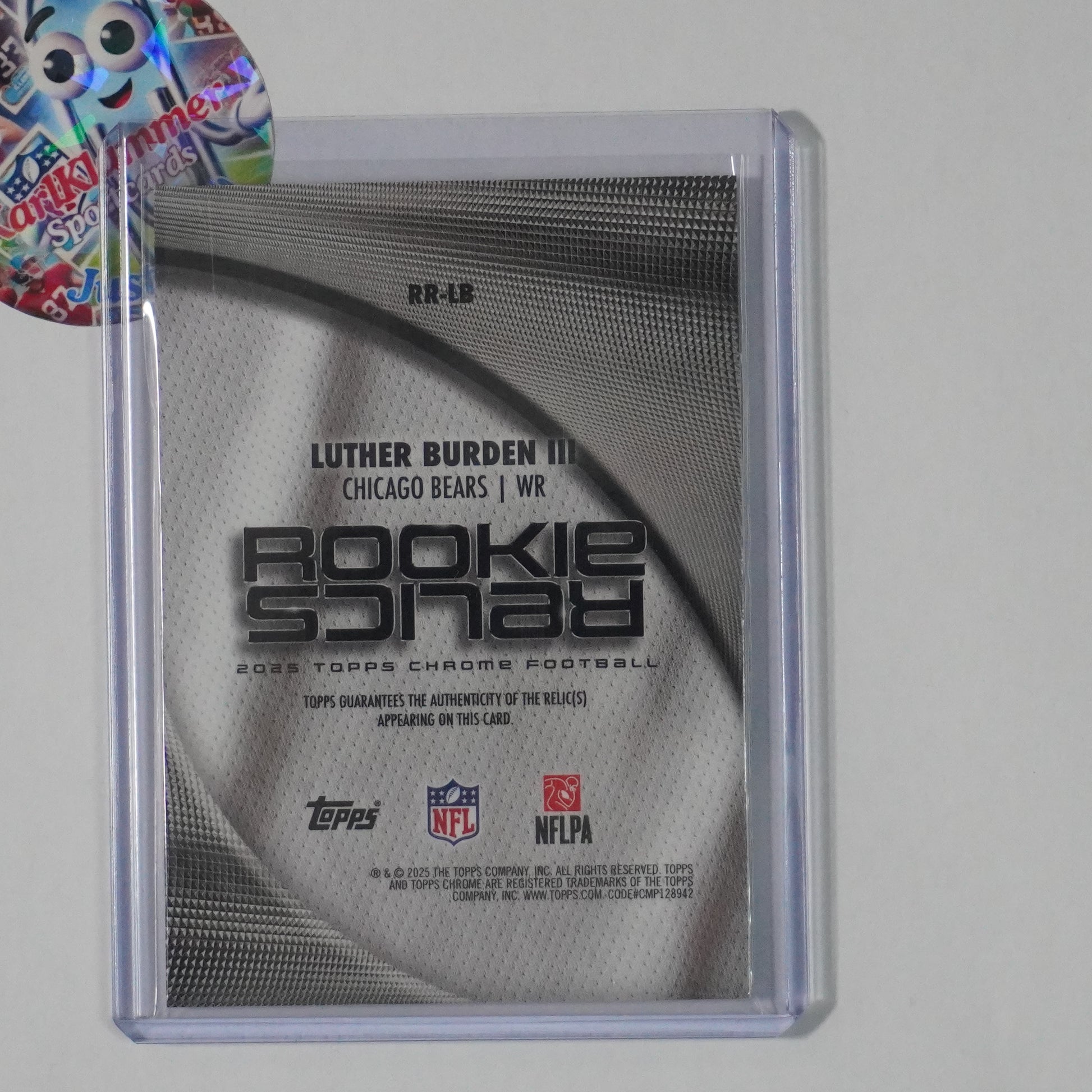 2025 Topps Chrome #RR-LB Luther Burden III Rookie Relics Chicago Bears MEM
