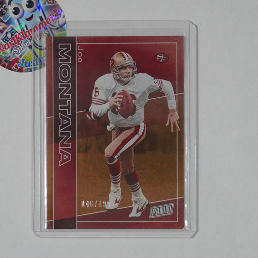 2025 Panini National Convention Silver Packs #26 Joe Montana Orange #/199 49ers