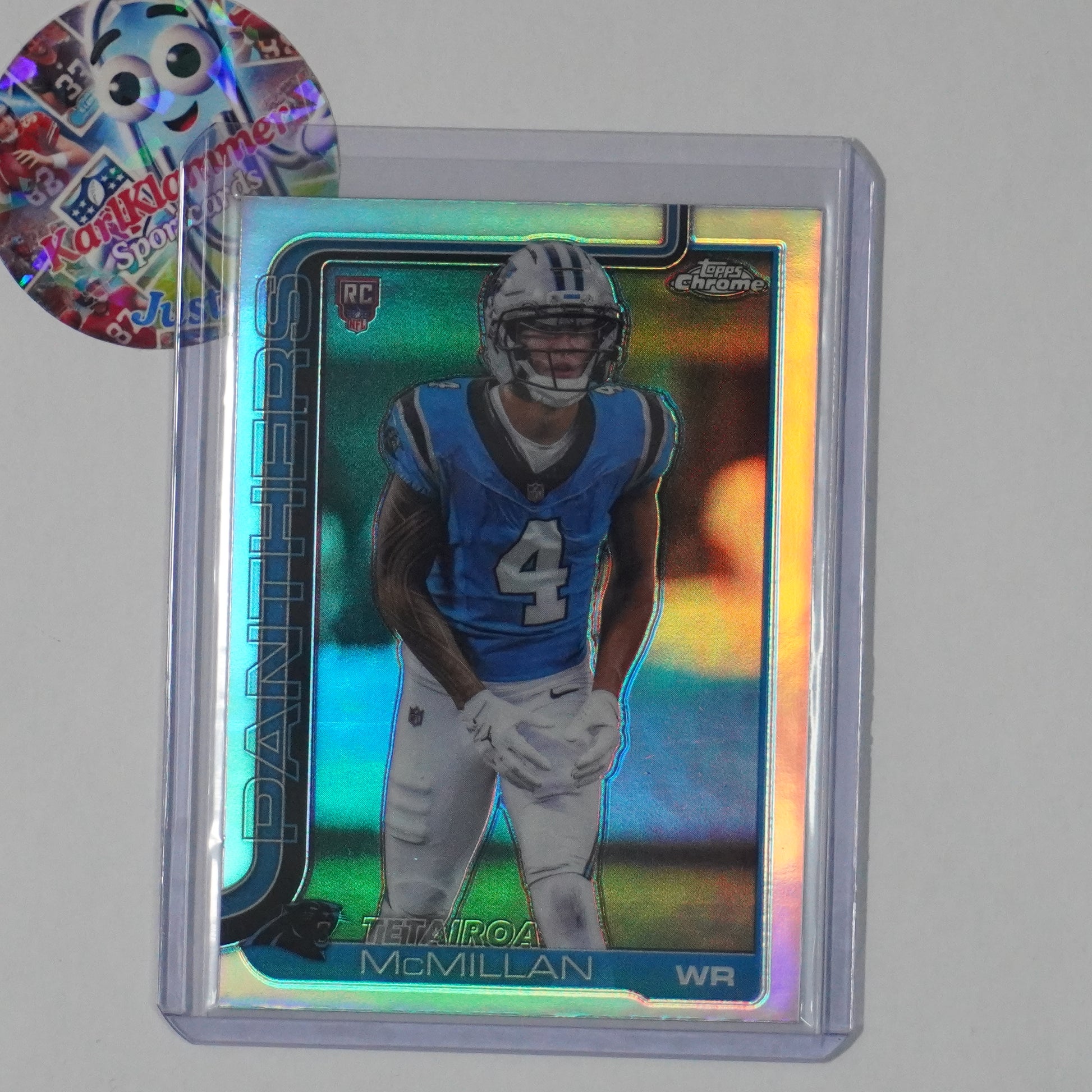 2025 Topps Chrome #326 Tetairoa McMillan Topps Refractor Carolina Panthers RC