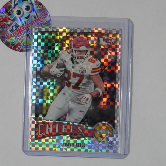 2025 Topps Chrome #1975-17 Travis Kelce 1975 Topps X-Fractor Kansas City Chiefs