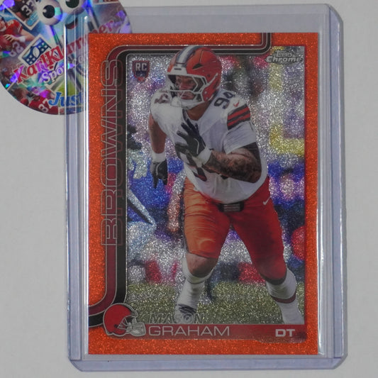 2025 Topps Chrome #302 Mason Graham Refractor Orange Glitter SSP