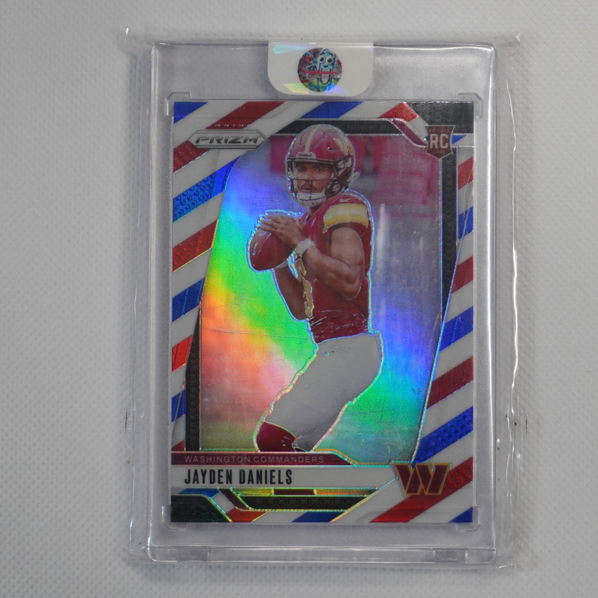 2024 Panini Prizm #347 Jayden Daniels Red White and Blue Washington Commanders