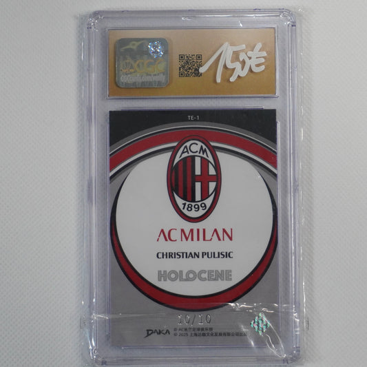 2024-25 Daka AC Milan One & Two #TE-1 Christian Pulisic Turbine #'d/10 CGC 10