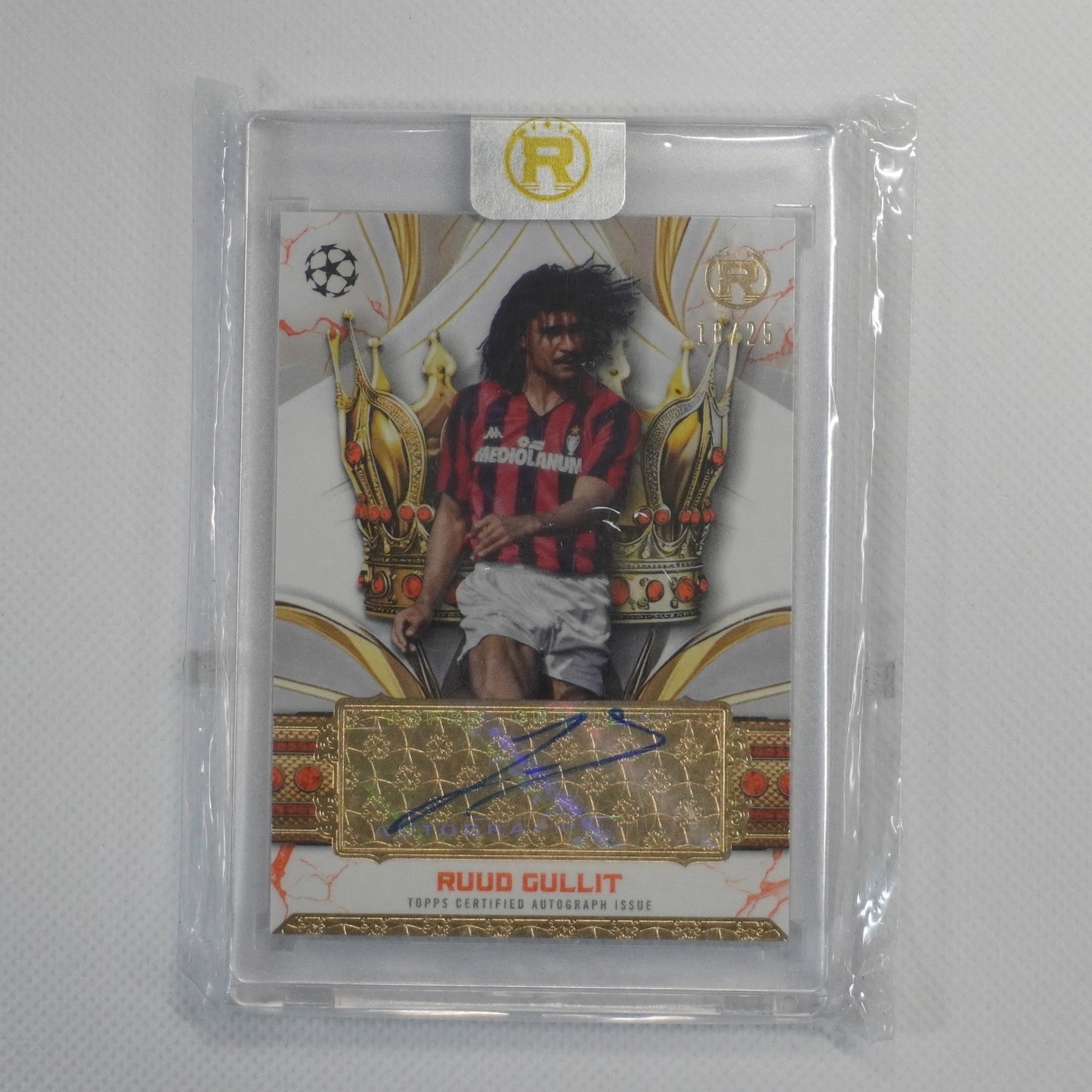 2024-25 Topps Reverence UCC #CLA-RG Ruud Gullit Legend Auto #/25 A.C. Milan