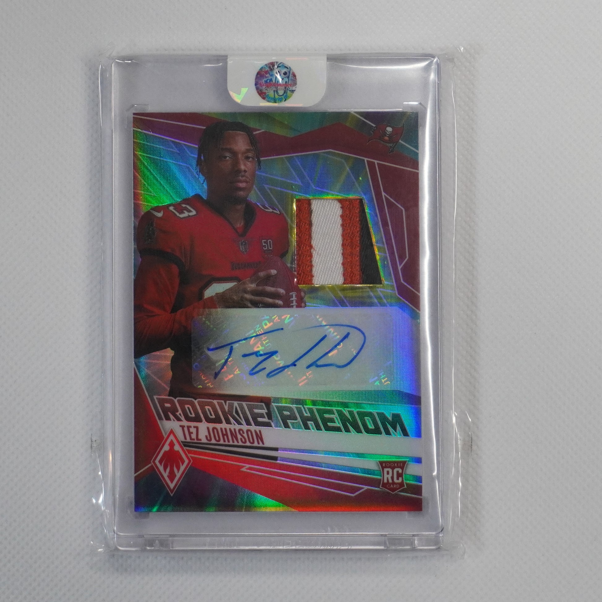 2025 Panini Phoenix #RPJ-TJN Tez Johnson Rookie Phenoms Color Burst Prizm #/25
