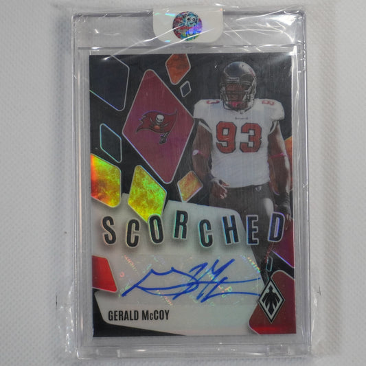 2025 Panini Phoenix #SCS-GMY Gerald McCoy Scorched Signatures Black Prizm #/1