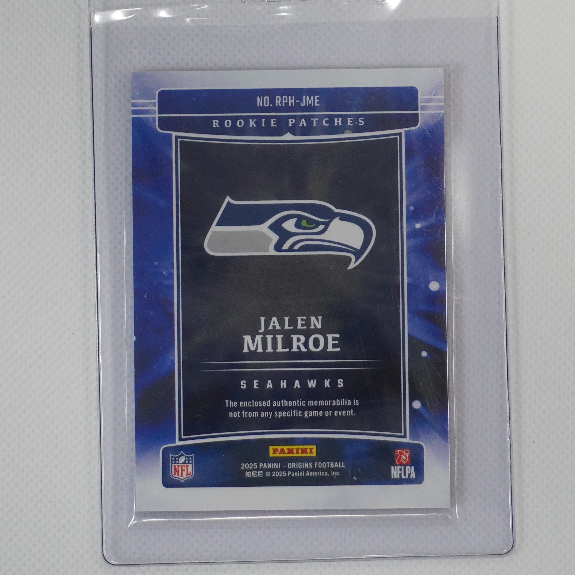 2025 Panini Origins #RPH-JME Jalen Milroe Rookie Patches Red #/99