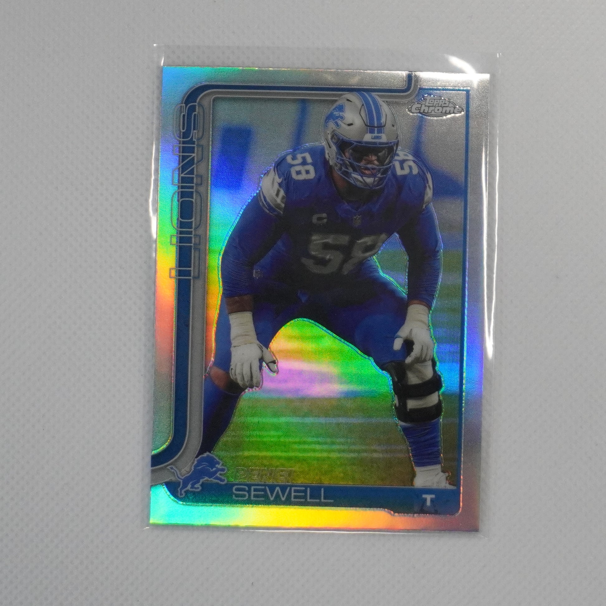 2025 Topps Chrome #99 Penei Sewell Refractor Detroit Lions