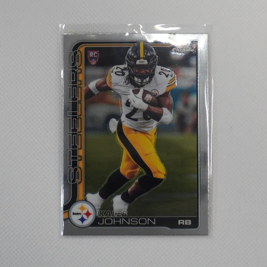 2025 Topps Chrome #323 Kaleb Johnson Pittsburgh Steelers RC