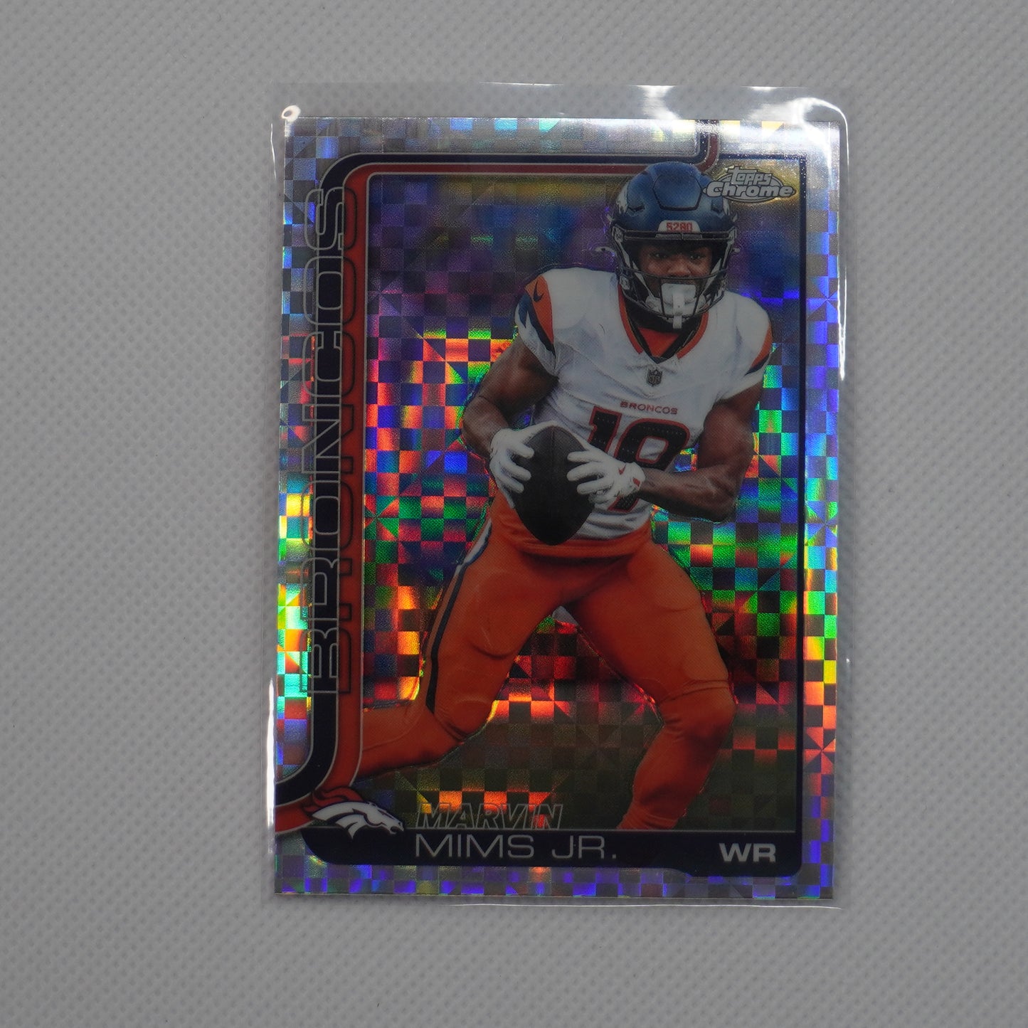 2025 Topps Chrome #87 Marvin Mims Jr. X-Fractor Denver Broncos