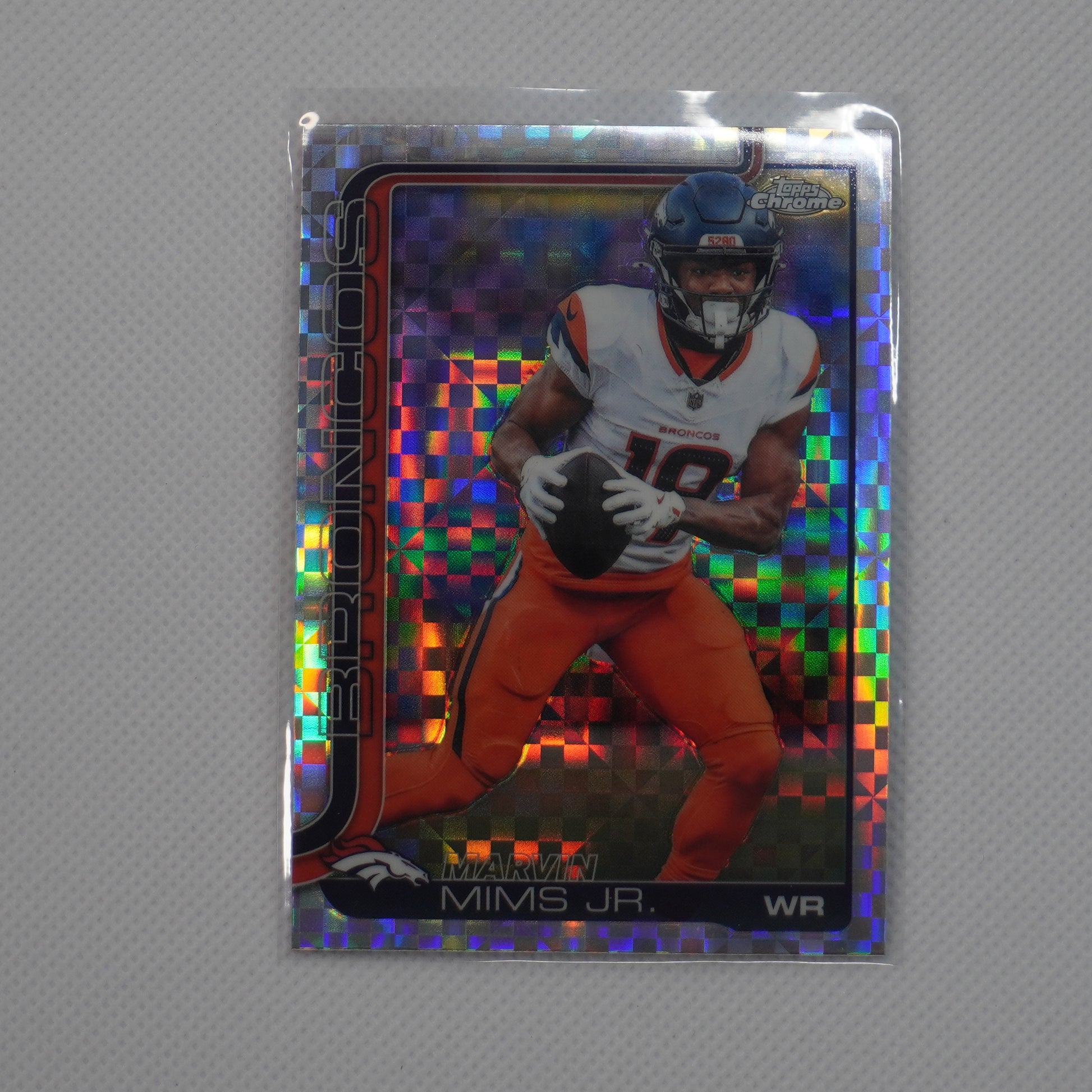2025 Topps Chrome #87 Marvin Mims Jr. X-Fractor Denver Broncos
