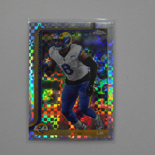 2025 Topps Chrome #173 Jared Verse X-Fractor Los Angeles Rams