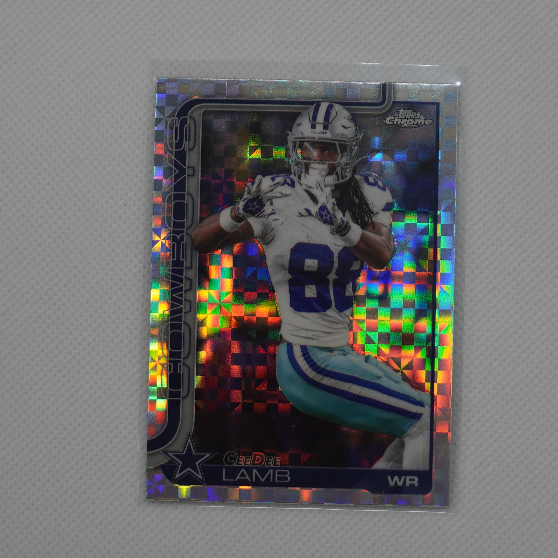 2025 Topps Chrome #76 CeeDee Lamb X-Fractor Dallas Cowboys