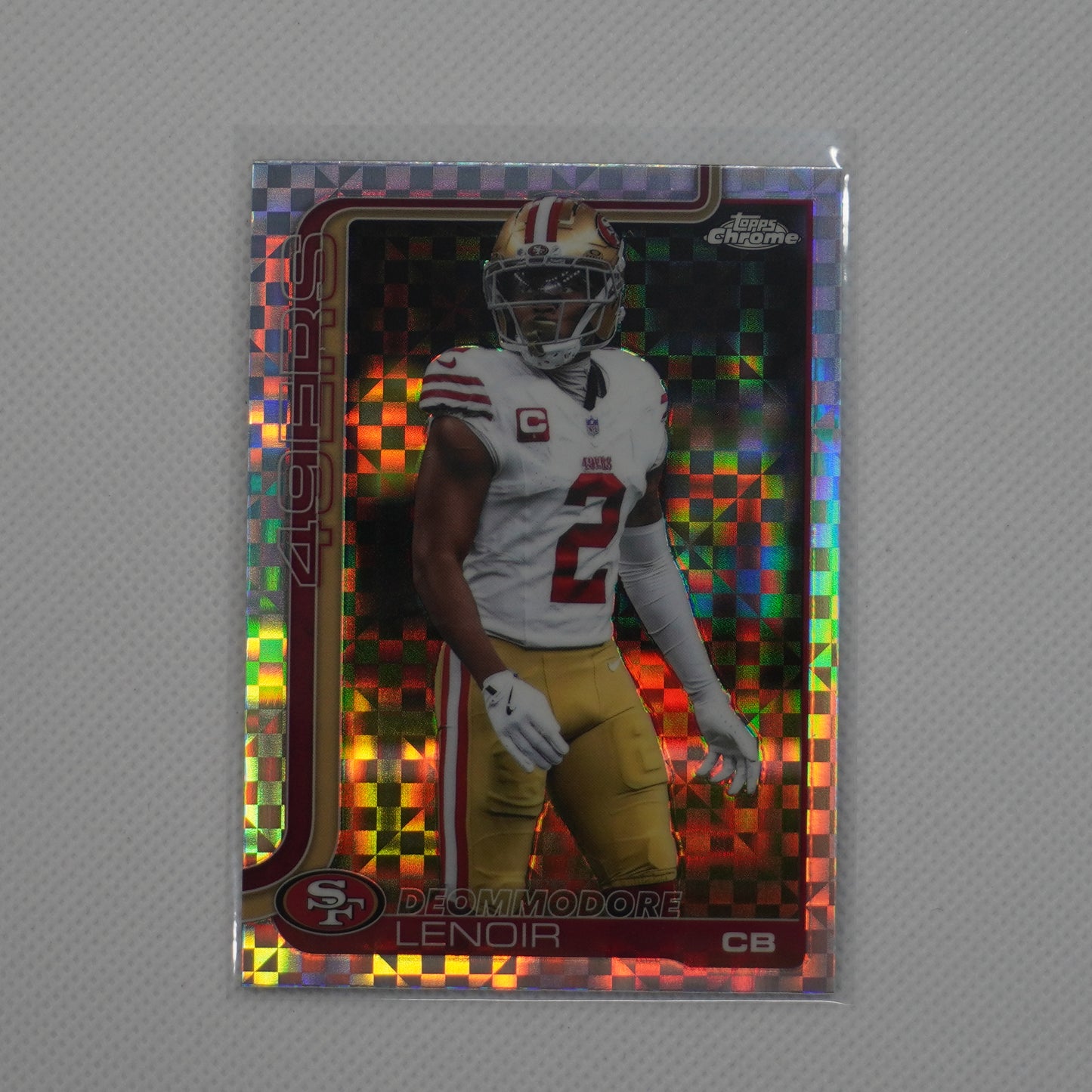 2025 Topps Chrome #269 Deommodore Lenoir X-Fractor San Francisco 49ers