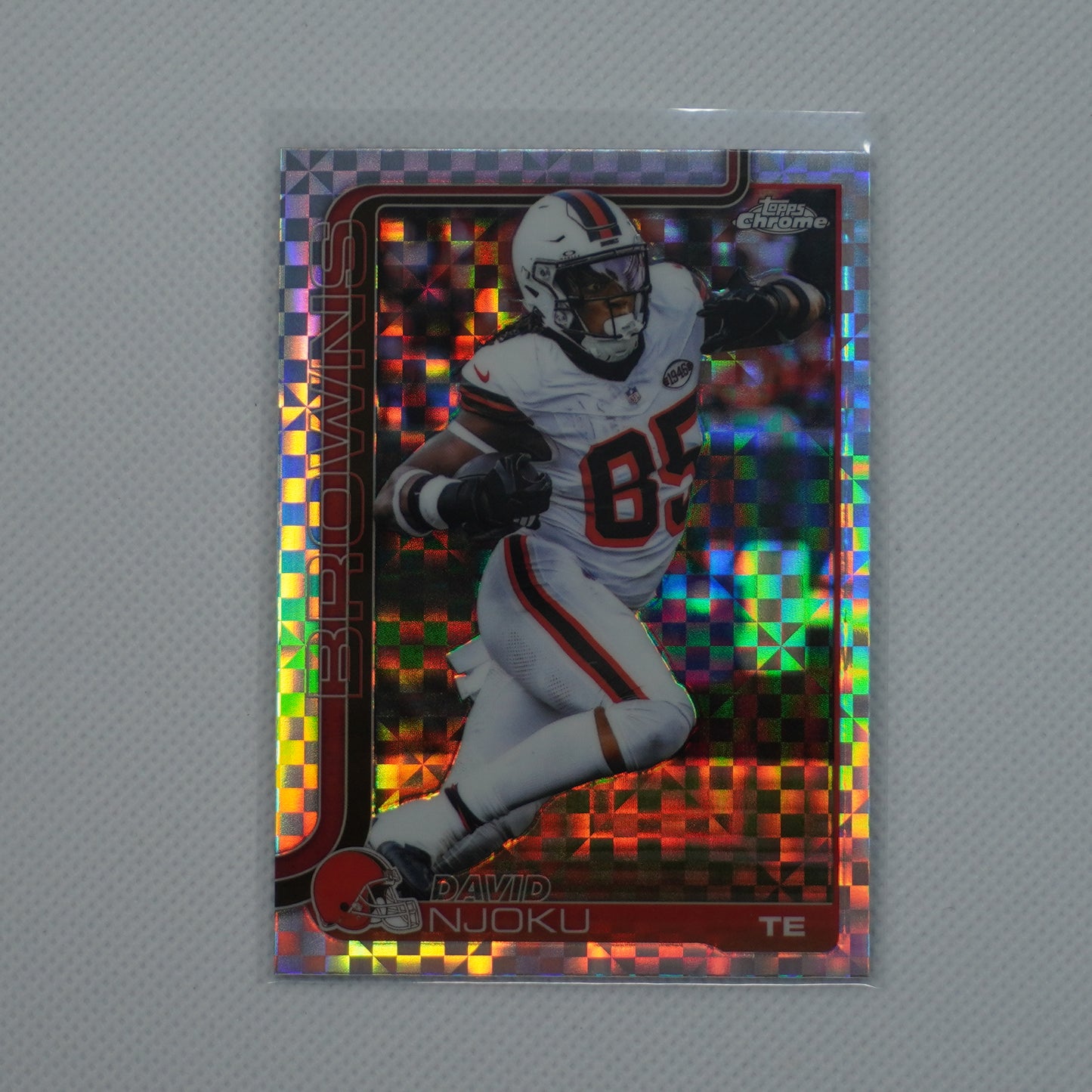 2025 Topps Chrome #69 David Njoku X-Fractor Cleveland Browns