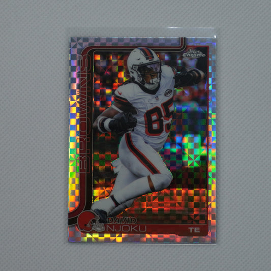 2025 Topps Chrome #69 David Njoku X-Fractor Cleveland Browns