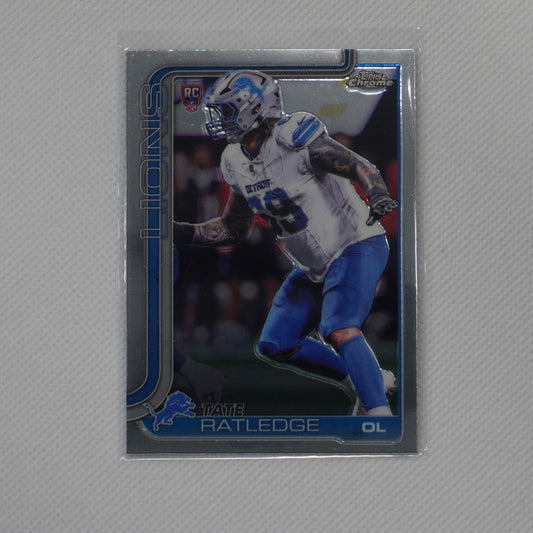 2025 Topps Chrome #383 Tate Ratledge Detroit Lions RC