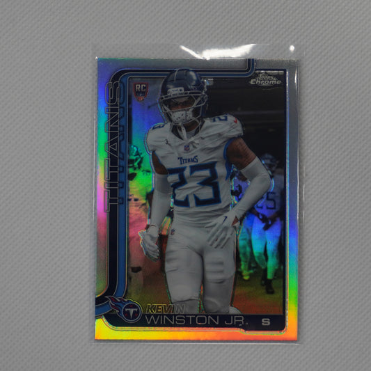 2025 Topps Chrome #375 Kevin Winston Jr. Refractor Tennessee Titans RC