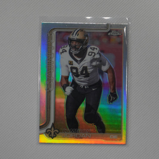 2025 Topps Chrome #221 Cameron Jordan Refractor New Orleans Saints