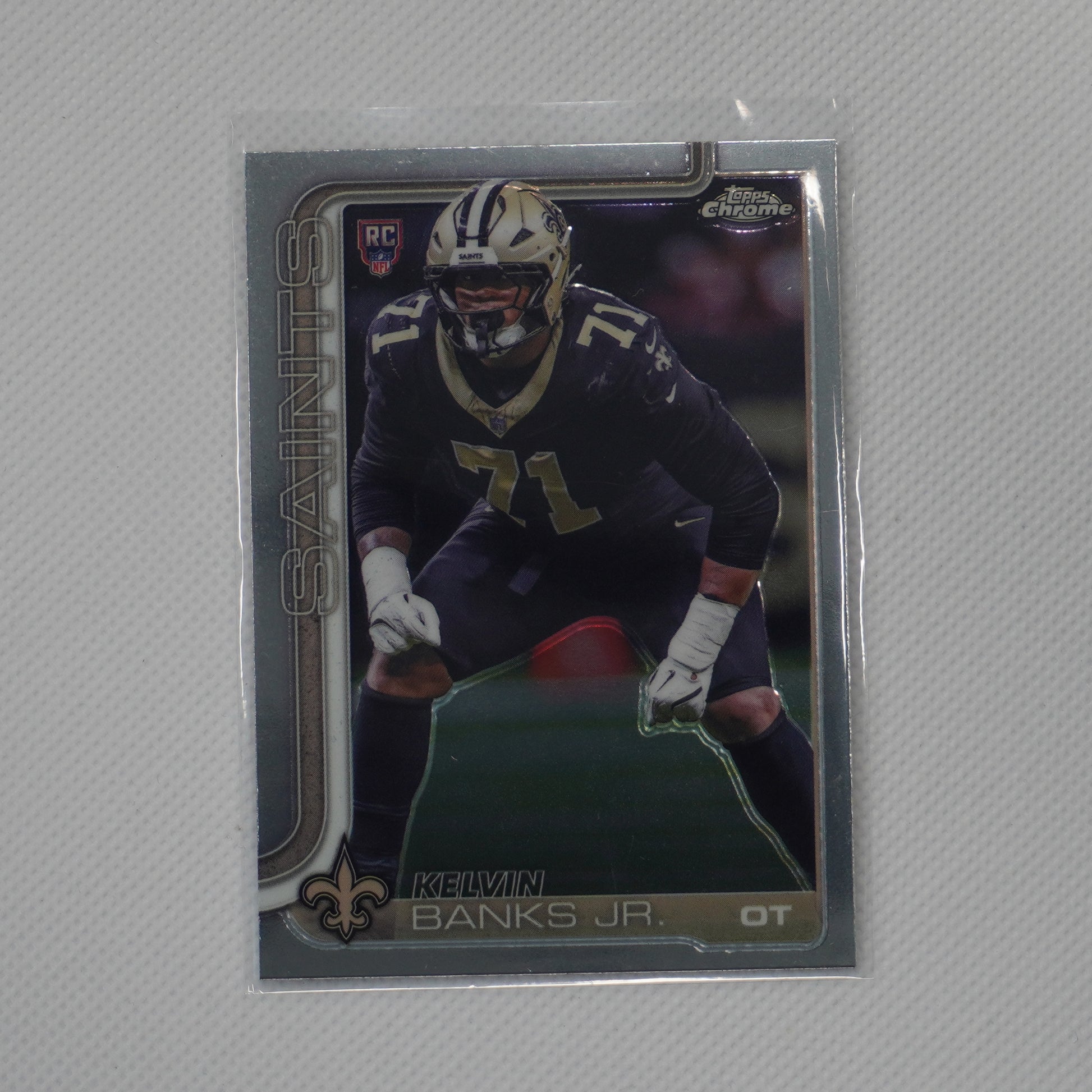 2025 Topps Chrome #378 Kelvin Banks Jr. New Orleans Saints RC