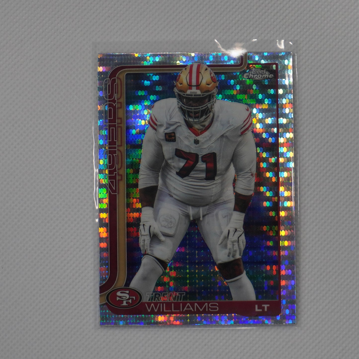 2025 Topps Chrome #265 Trent Williams Pulsar Refractor San Francisco 49ers