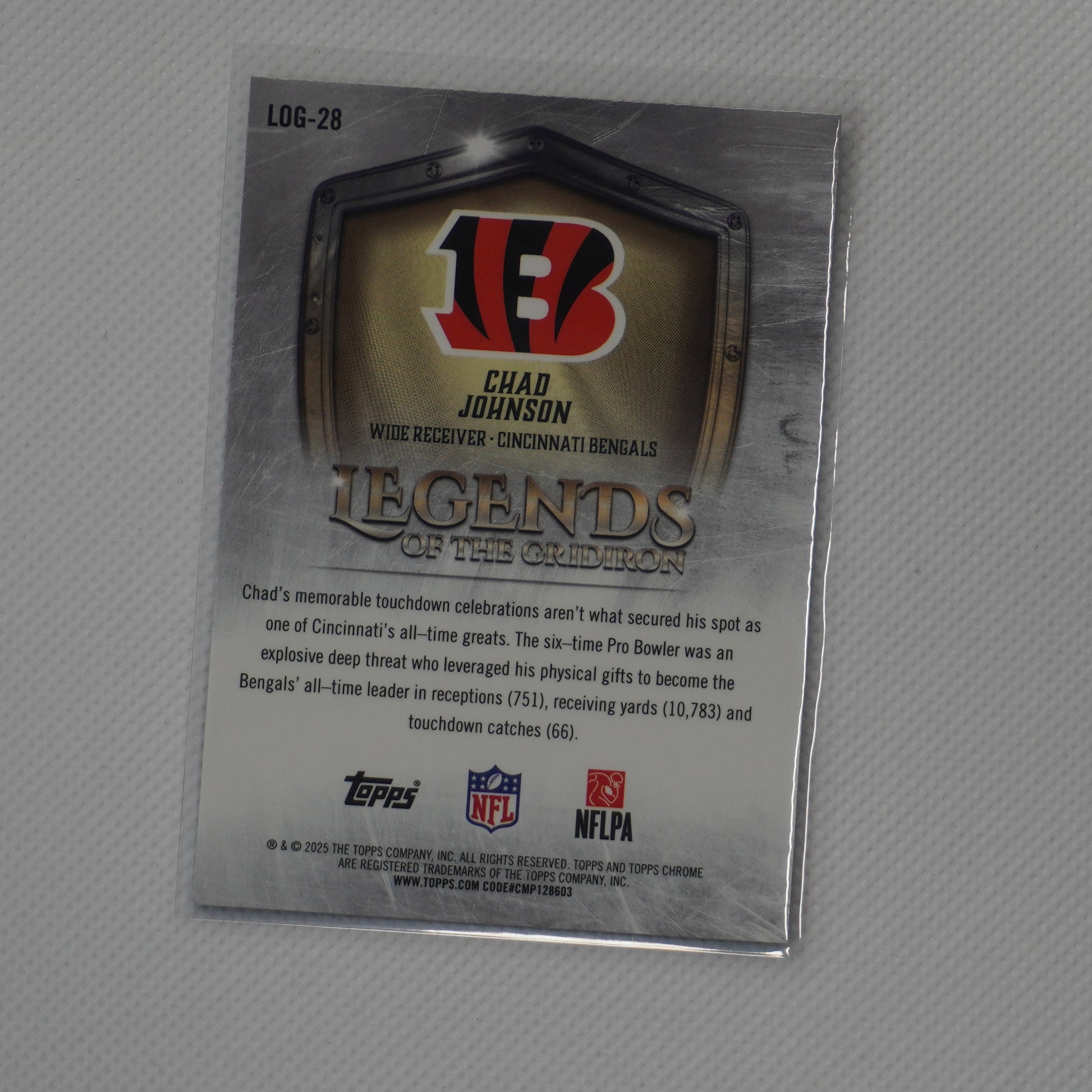 2025 Topps Chrome #LOG-28 Chad Johnson Legends of the Gridiron X-Fractor Bengals
