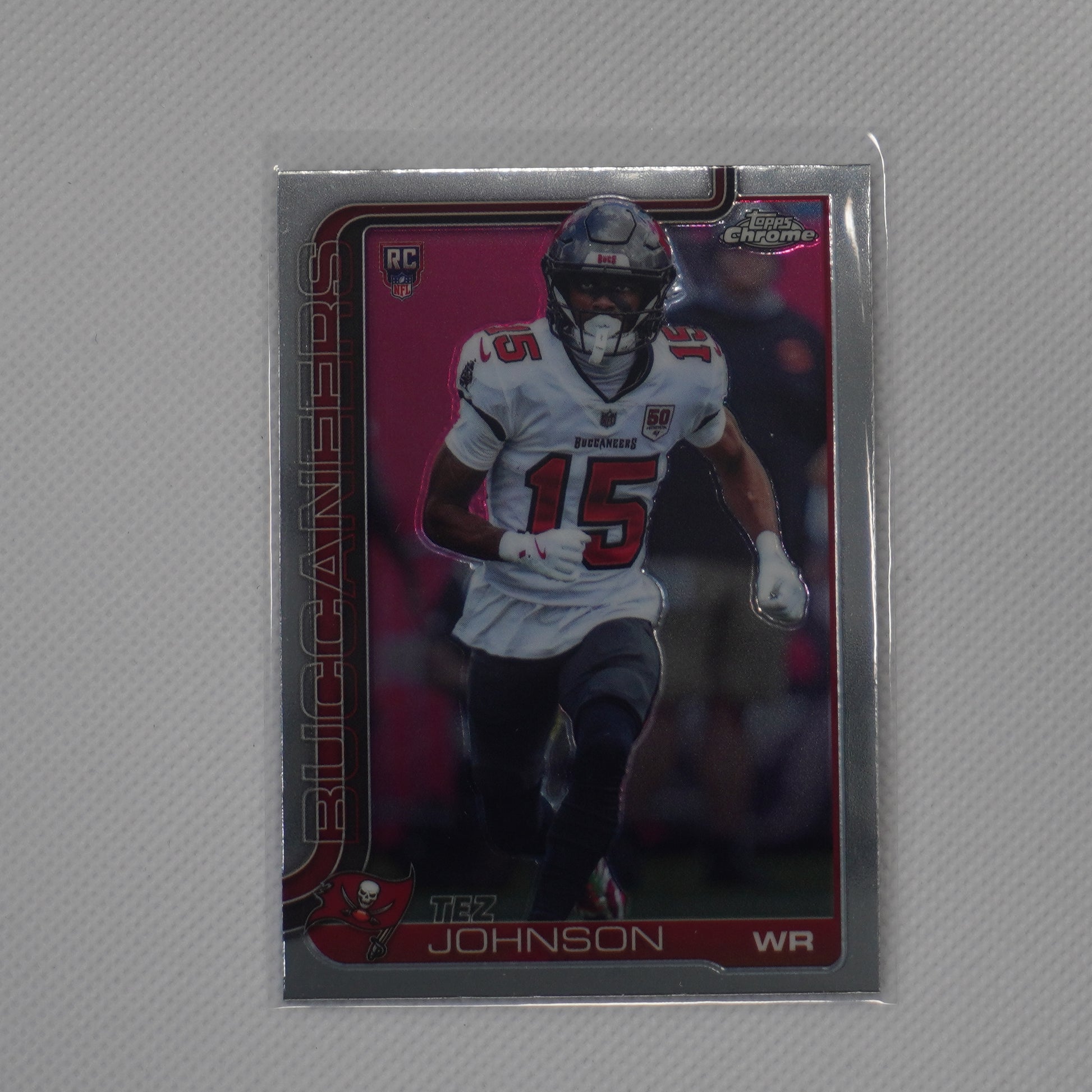 2025 Topps Chrome #342 Tez Johnson Tampa Bay Buccaneers RC