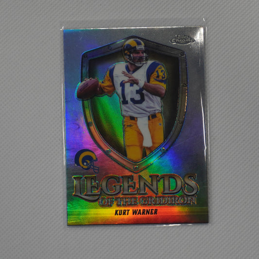 2025 Topps Chrome #LOG-1 Kurt Warner Legends of the Gridiron Refractor Rams