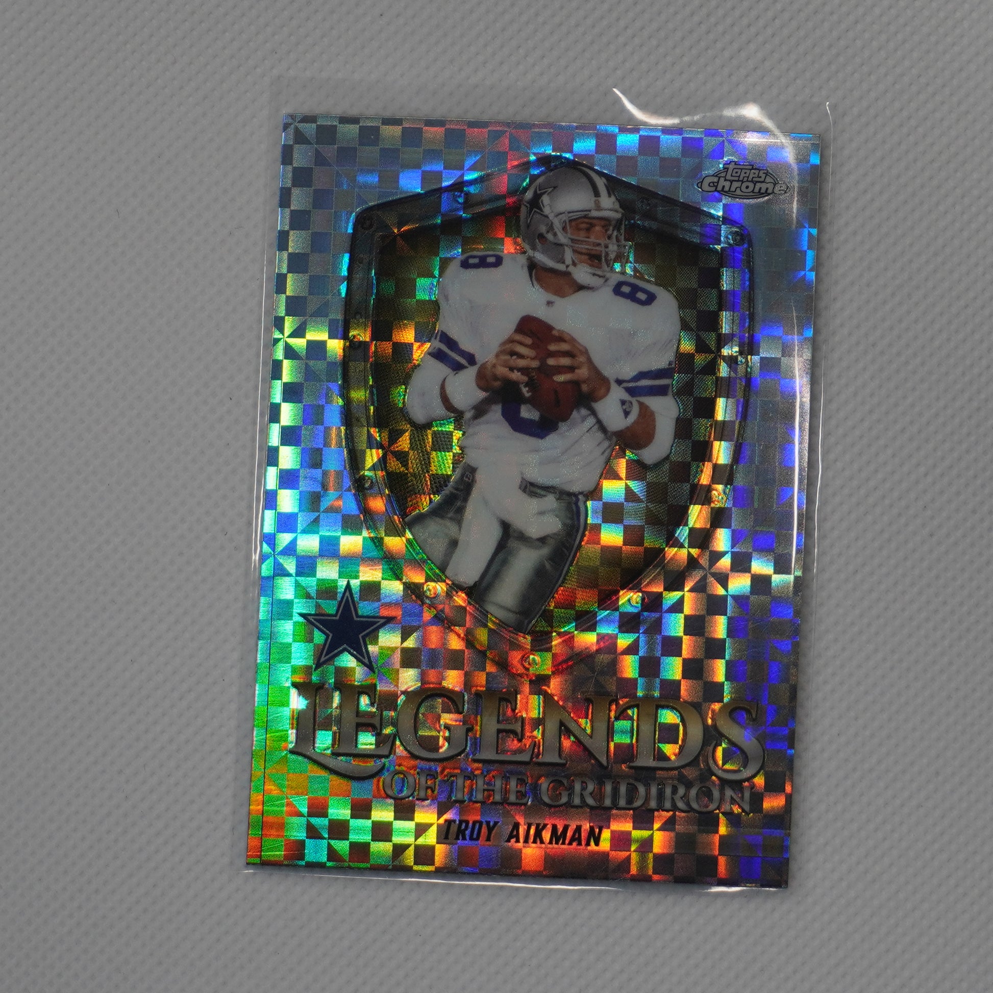 2025 Topps Chrome #LOG-7 Troy Aikman Legends of the Gridiron X-Fractor Cowboys