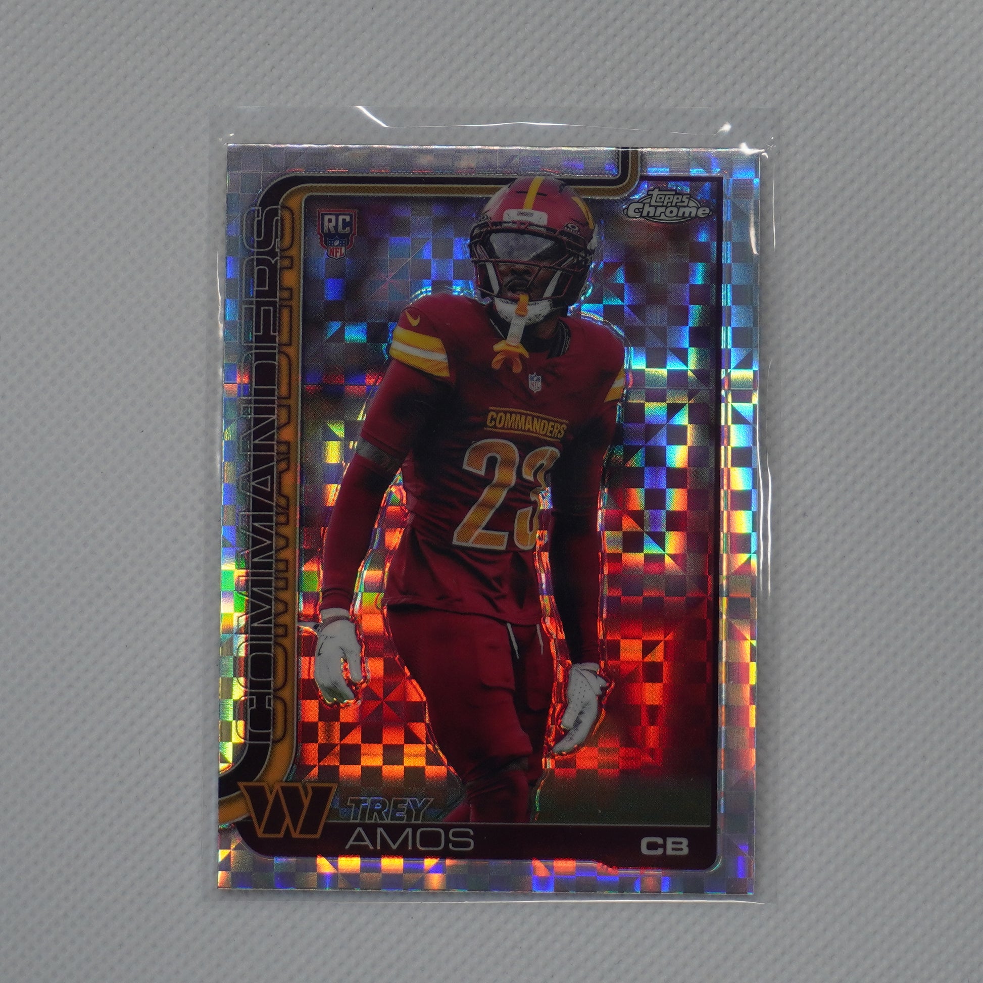 2025 Topps Chrome #371 Trey Amos X-Fractor Washington Commanders RC