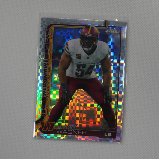 2025 Topps Chrome #299 Bobby Wagner X-Fractor Washington Commanders