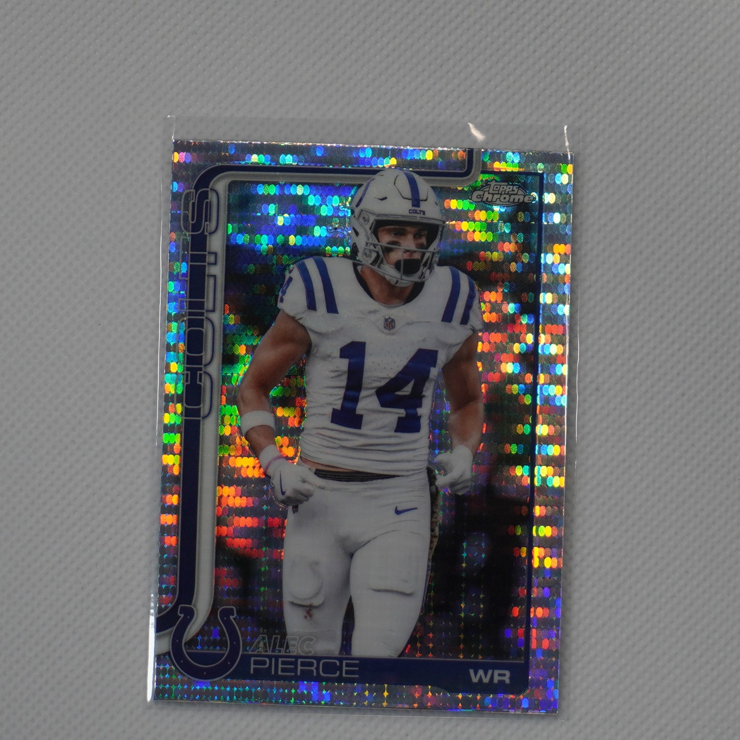 2025 Topps Chrome #125 Alec Pierce Pulsar Refractor Indianapolis Colts