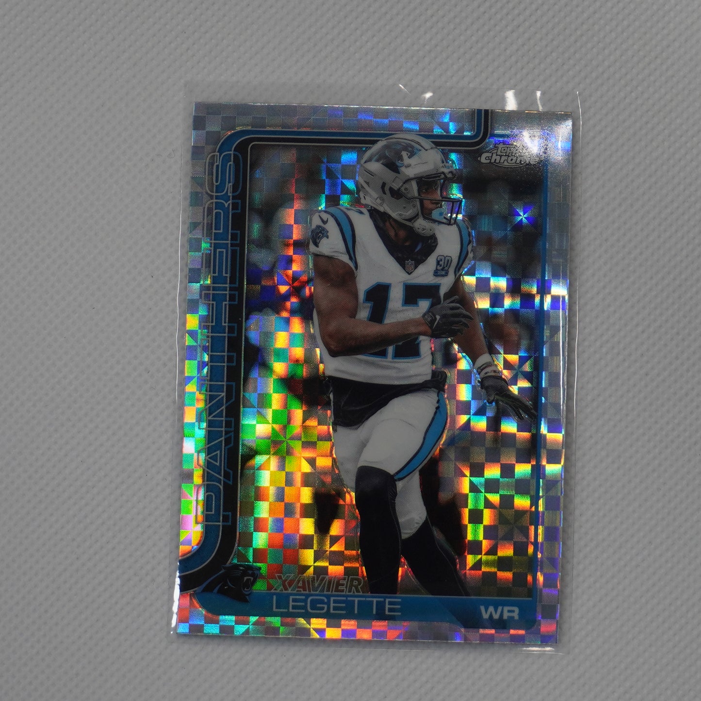 2025 Topps Chrome #38 Xavier Legette X-Fractor Carolina Panthers