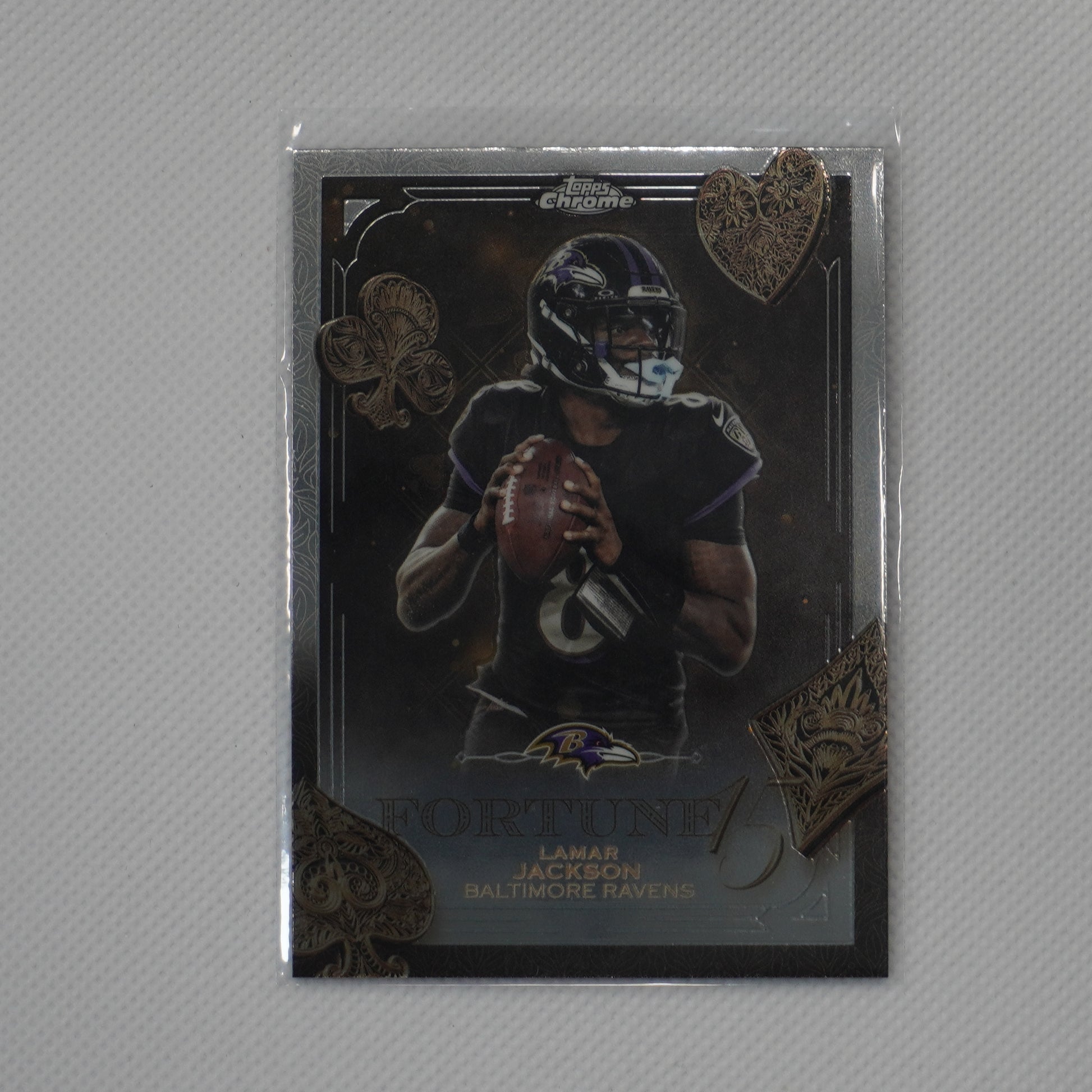 2025 Topps Chrome #F15-1 Lamar Jackson Fortune 15 Baltimore Ravens